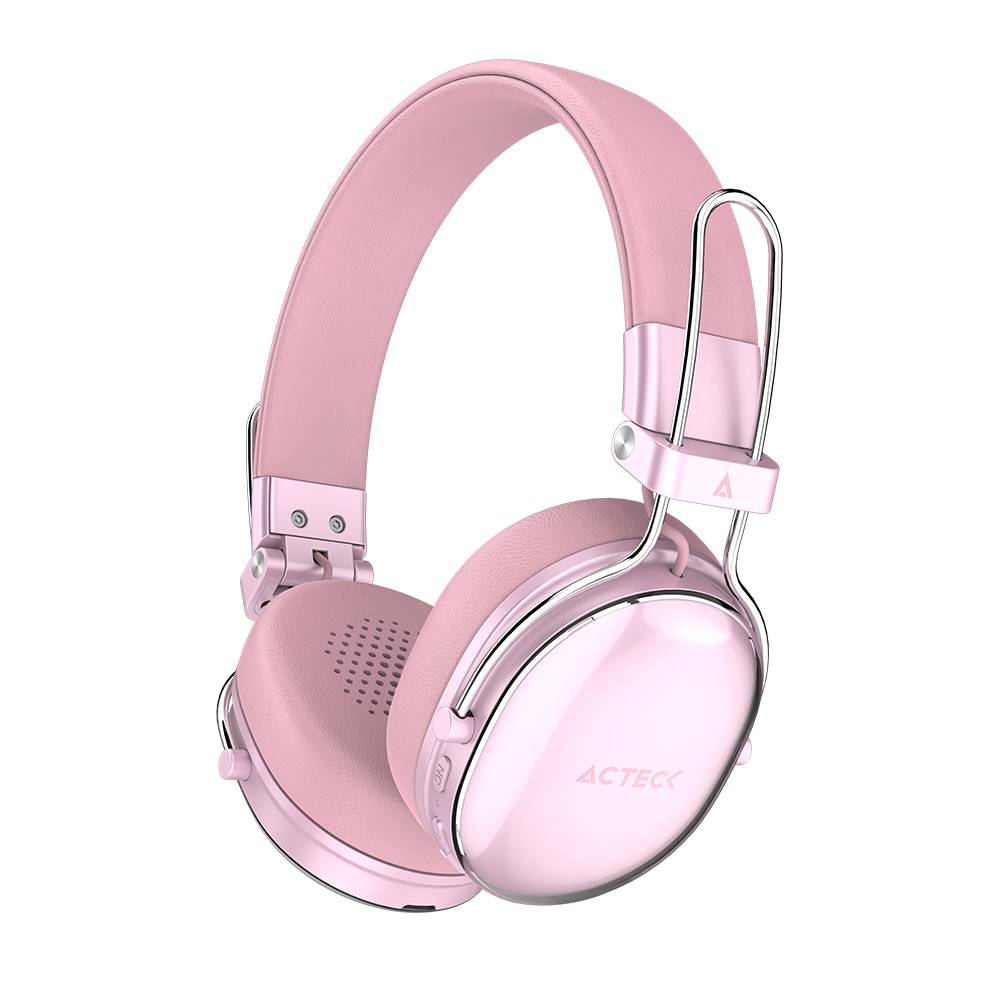 Audífonos Inalámbricos Bluetooth Luxe Chic HP710 Acteck Elite Series Duración de batería hasta 30h - Color Rosa. AC-940900 Audífonos Inalámbricos Bluetooth Luxe Chic HP710 Acteck Elite Series Duración de batería hasta 30h - Color Rosa. AC-940900